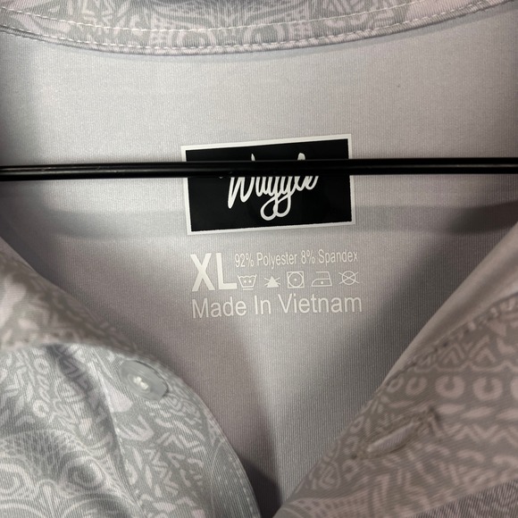 Waggle Mens Golf Polo Shirt XL Owl Paisley Print Short Sleeve Button Up - Picture 7 of 8